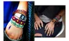 12 färger blandad vintage stil bomull stickad unisex vänskap armband bohemisk stil geneva guldkedja armband vänskap arm2303