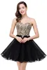 399 Novo Barato 7 Cores Mini Vestidos Curtos Homecoming 2020 Little Black Lace Apliques Tulle Cocktail Borgonha Vestidos de Festa de Baile C8030778