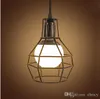 loft hanging lights Vintage iron birdcage pendant lighting Industrial Lighting Cafe Bar Bedroom Restaurant Living Room Pendant Light fixture