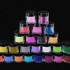 Nouveau 24 pièces/ensemble métal brillant poussière ongles paillettes Nail Art poudre trousse à outils acrylique UV maquillage
