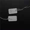 1000 pcs white paper String / Strung Price Tags with Elastic String Hang Price Tags label 2.5CM*1.5CM