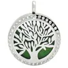 2017 DHL Magnet Tree of Life Aromaterapy Essential Oil 316 Rostfritt Stål Parfym Diffuser Locket Pendant