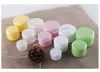 20 unids/lote multicolor blanco rosa verde claro caja vacía PP tarro de crema de plástico 100g y tapas para embalaje cosmético PJ11