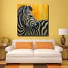 Zebra olieverfschilderij voor woonkamer decoratie handgeschilderde olie canvas schilderij home decor muur foto's geen ingelijst228m