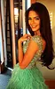 Kylie Jenner 2019 Green Short Prom Homecoming Dresses Beaded Rhinestone Fur Cocktail Klänningar Feather Mini Club Evening Party Gowns Anpassa