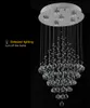 Moderne kroonluchters Crystal Rain Drop Lamp Hoge Plafond Hanglamp Living Room Foyer LED-lampen