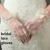 Ny ankomst brudhandskar spetsar bröllopshandskar handledslängd full finger kort brud handskar bröllop tillbehör wed452