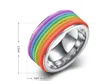티타늄 강철 레인보우 반지 남성과 여성을위한 도매 새로운 패션 한국어 스타일 좋은 품질 핫 세일 쥬얼리