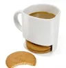Keramisk rån Kaffe Kakor Mjölk Dessert Cup Tea Cups Bottom Store för Cookie Biscuits Fickor Hållare för hemmakontor