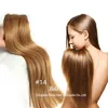 Trames de qualité supérieure 14 24 pouces brésilien malaisien indien péruvien cheveux brun clair trame de cheveux humains extensions de cheveux 100g p gratuit