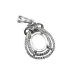 Beadsnice Engagement Semi Mount Pendentif Prong Setting Solid 925 Silver Jewelry Collier Pendentif Blanc pour 9x11mm Gemstone ID 34069