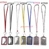 DHL Fedex Envío gratis 200 piezas Bling Lanyard Crystal Rhinestone en el cuello con cierre de garra ID Badge Holder con tarjeta de trabajo