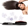 Raktar hår rätare LCD -elektriska hårstrånare kameran Hot Iron Brush Auto Fast Hair Massager Tool Hairs Straightener