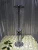 decorated crystal pillars for weddings /hangging crystal and candle holder pillar / wedding walkway