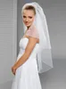 جديد حار الأزياء جودة عالية خط حافة 2t مع مشط lvory الأبيض الكوع الزفاف الحجاب الزفاف الحجاب