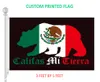 Bannière de drapeau en polyester Califas Mi Tierra Aztlan personnalisée avec deux œillets, 3 x 5 pieds