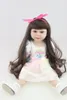 フルビニールの生まれ変わった赤ちゃんの人形18インチ/ 45cmの手作りのブランドアメリカ人形寿命の生まれ変わった赤ちゃん人形おもちゃの女の子クリスマスプレゼント
