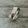 Classico maschio vero argento 18k bianco in oro bianco placcato 8mm in acciaio in acciaio da donna anello di nozze di alta qualità non dissolvella amante wedding je271d