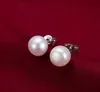 Wspaniały 9-10mm Natural White Pearl Naszyjnik 18 cali 925 Silver Zapięcie Darmowe kolczyki Bransoletka