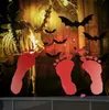 Halloween Window Wall Car Blood Stickers Decoration Scary Bloody Foot Impronte di mani Party Dripping Blood Decal rifornimenti festivi