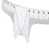 Ny ögonbryn Grooming Stencil Shaper Ruler Mät verktygsmakeup Återanvändbar ögonbryn Ruler Verktyg mäter 6084836