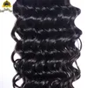 Opruiming verkoop !!! Groothandel goedkoop 8a Peruaanse Braziliaanse Indiase Maleisische haarverlenging Deep Wave 8-30 inch Human Hair Weft met wimpercadeau