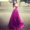 Off The Ramię Arabskie Suknie Wieczorowe Arabskie Kaftan Suknie Tureckie Koronki Prom Dresses Aplikacja Tulle Pagewant Suknie Formalne Wzierze Wieczorowe