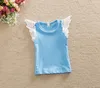 Nouveau-nés bébés débardeurs dernière conception dentelle manches bébé fille T-shirt été filles tenues enfants vêtements 7 couleurs