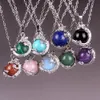 Top Quality Unique Design Natural Lapis Lazuli Rose Quartz Green Aventurine Malachite Opal Onyx Gem Stone Dragon Wrap Beads Pendant Necklace