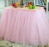 Tutu Decorazione della tavola per matrimoni Inviti Compleanni Baby Bridal Shower Party Gonna da tavolo in tulle spedizione gratuita WQ19