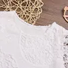 NOUVEAU Été pour bébés filles Cornite de chauve-souris blanche Lace Baber Baby Baby Jumps combinaison pour enfants Vêtements de soleil