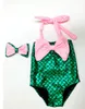 Barn som simmar bikinis Sätt två stycken Baby Girls Bathing Suit Baby Girls Mermaid Swimewear Bathing Suit6750625