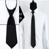 Zipper neckties lazy Neck tie 2 colors Occupational tie for Men's business tie Father's Day Christmas Gift Free FedEx