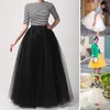 Fábrica Custom Made Mulheres Saias Tutu Moda Festa Vestido Até O Chão Adulto Longo Da Menina de Tule Vestidos de Baile Uma Linha Plus Size Petticoat Saias