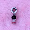 Luźne koraliki Pasuje do bransoletek w stylu Pandora Autentyczne 925 Silver Beads Koreański Doll Srebrny Dangle z różowym, czarnym i zielonym emalią