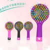 Cepillo Para Desenredar El Cabello Magic Rainbow Comb Con Espejo Cepillos Para El Cabello Peine Antiestático Negro Rosa Púrpura Cepillo Para Desenredar El Cabello Magic Rainbow Comb