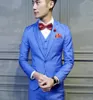 Красивый простой стиль на заказ свадебные костюмы для мужчин Groom / Groomsmen Tuxedos мужские свадебные костюмы (куртка + брюки + жилет)