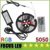 RGB-kit 5050 LED-strips licht 5M 300leds flexibele LED-lintverlichting Waterdicht + 44Keys IR-afstandsbediening + 12V 6A-voeding