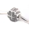 Kronblad av kärlek Klar CZ Charms Pannor Pandora Charms Armband 925 Silver Clip Pärlor Charm med Cubic Zirconia Smycken Alla hjärtans daggåva