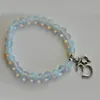 SN0190 Mode Pierre Bracelet Mala Bracelet Opalite naturel clairvoyance vision intuition bracelet pierre naturelle bracelet OM yoga bracelet