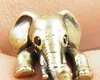 Olifant dier ringen voor vrouwen en meisjes leuke sieraden open ring zilver bruin kleur groothandel gift feest