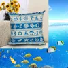 Ocean Styles Home Sofa Printing Pillowcase Sailing Boat Anchor Sailor Pattern Cotton Pillow Cover 42 * 42CM Pillow Cover Cushion Cover