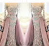 Off Shoulder Arab See Through Long Sleeve Evening Dresses Overskirts 2016 Long Formal Dress Sexy Party Prom Gowns Sweep Train Plus Size