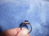 Anello Vecalon Fashion Royal Princess cut 4ct Sapphire Cz Diamond ring 10KT White Gold Filled Anello da donna con fedi nuziali