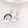 1pair Lovers Choker Lock and Key Heart Style Pendant Chain Necklace Party Decor #R671