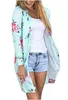 Floral Cardigan Imprimir Moda Cape Coats Mulheres Outwear Loose Jaqueta Vintage Tops Blusa Casual Pullover Jumper Roupas Femininas B2570