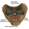 최고 방울뱀 할로윈 소품 장식 마스크 CS 마스크 카니발 선물 무질서한 두개골 스켈 페인트 볼 페이스 마스크 전사 보호 9956009