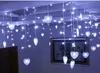 Multicolor LED String Strip Festival Vakantie Licht Kerstmis Bruiloft Decorate Gordijn Lampen 4 M 100 SMD 18 Harten EU / VS / UK / AU