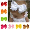 6" big grosgrain ribbon gril hair bows with clip wholesale baby accessory