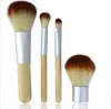 1set/4Pcs Professional Foundation Make up Bamboo Brushes Kabuki Makeup Brush Cosmetic Set Kit Tools Eye Shadow Blush Brush qp